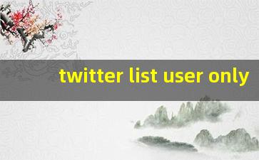 twitter list user only